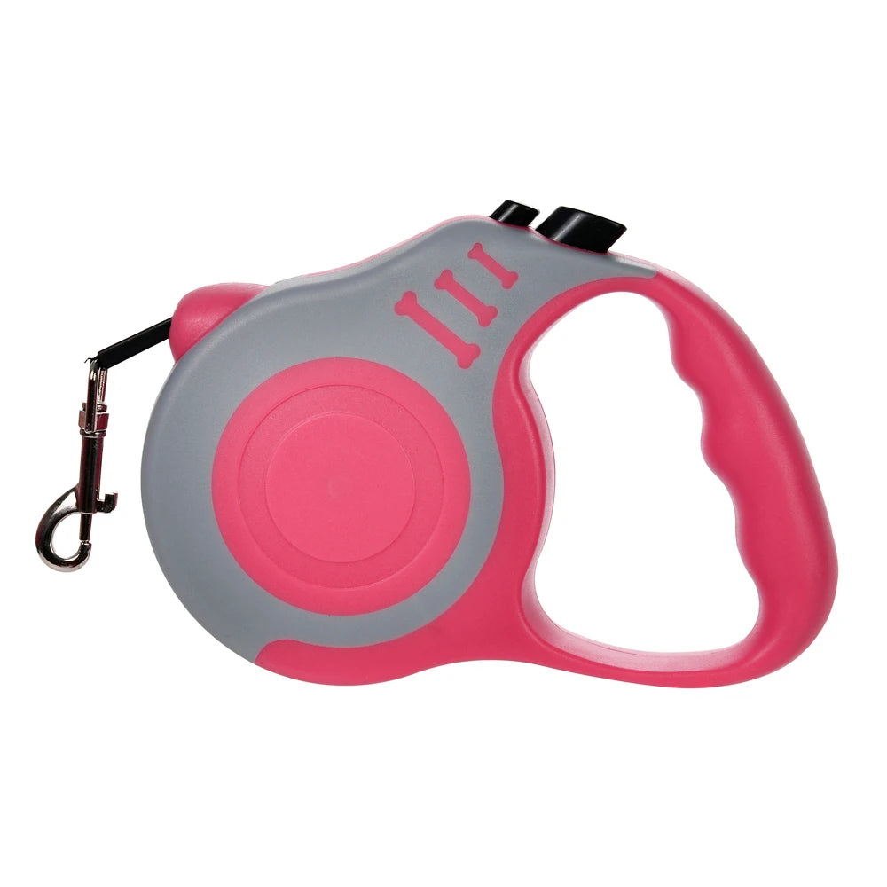 Retractable Dog Lead / Leash 3/5M Nylon Traction Rope. Non-slip Handle