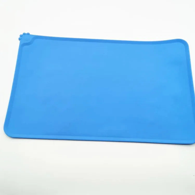 Pet Supplies Silicone Dog or Cat Bowl Mat with High Lips. Non-Stick Waterproof Food and Water Feeding