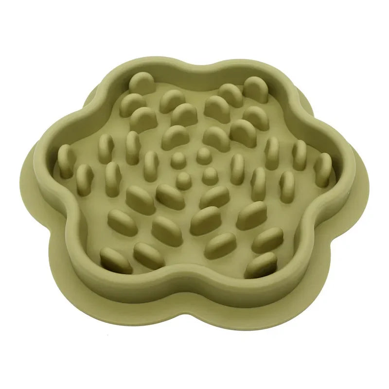 Pet feeding bowl. Slow food silicone bowls for your furry friends.