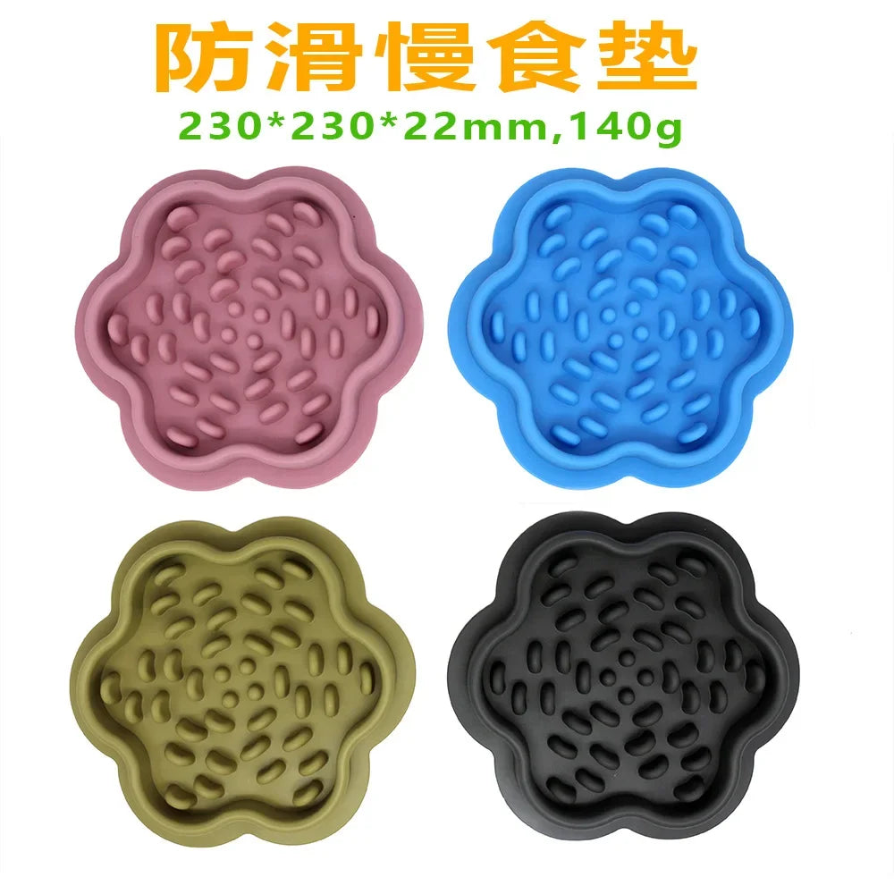 Pet feeding bowl. Slow food silicone bowls for your furry friends.