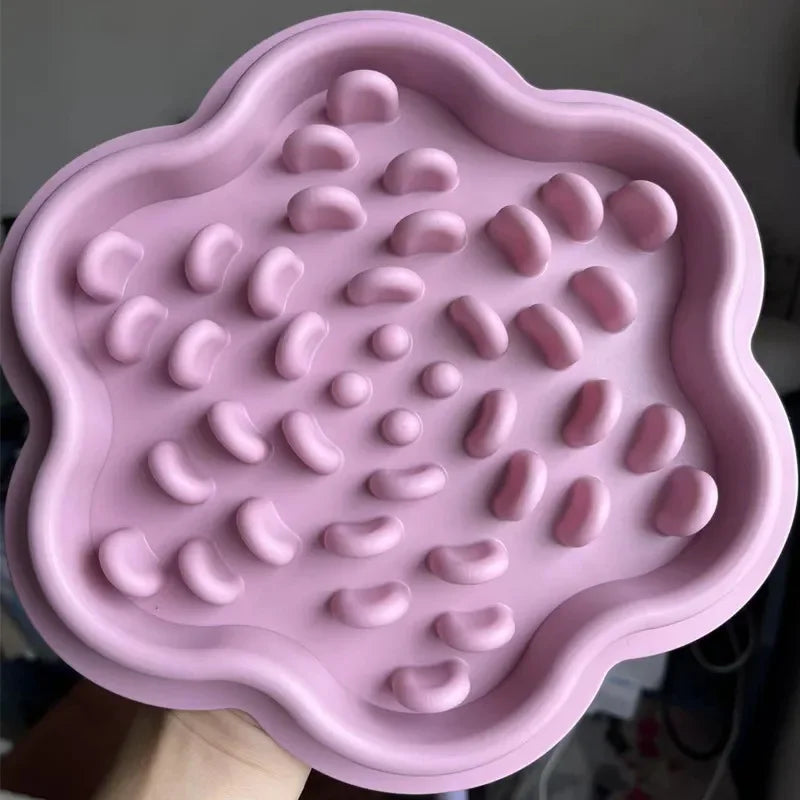 Pet feeding bowl. Slow food silicone bowls for your furry friends.