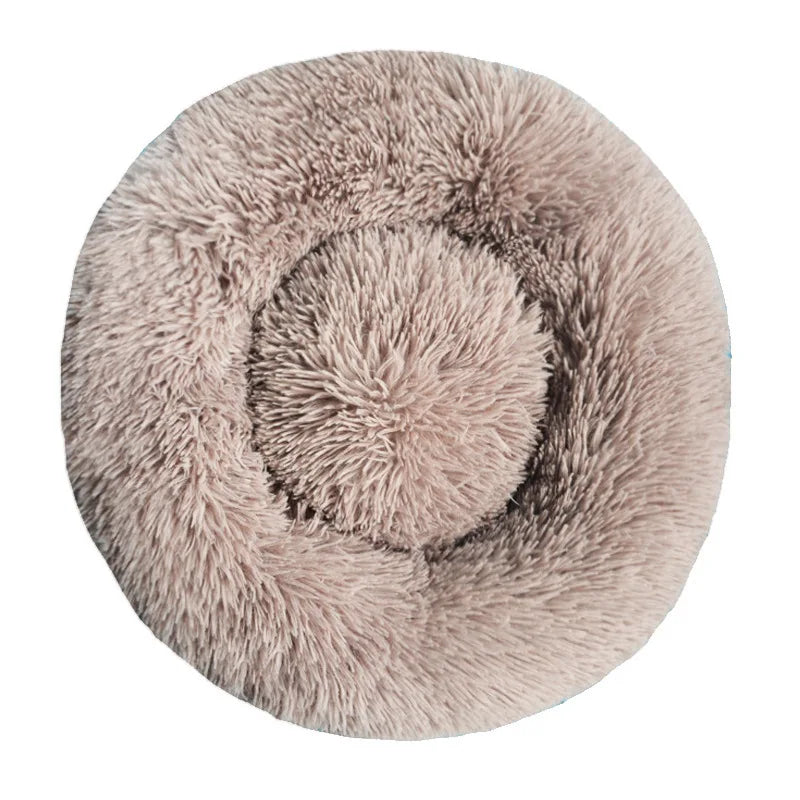 Round Pet Bed for Large,Medium and Small Dogs House Bed Soft Cats Bed Long Plush Dog House for Dogs House Winter Warm Sleeping