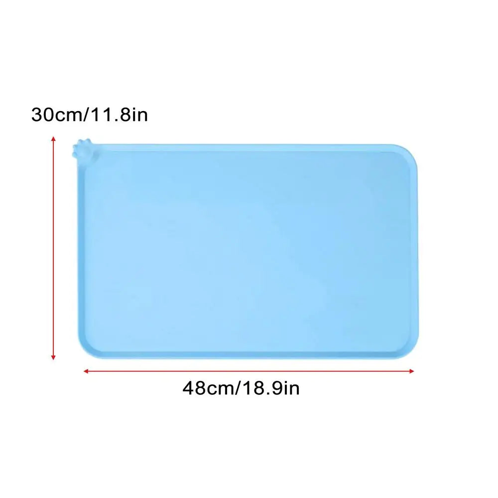 Pet Supplies Silicone Dog or Cat Bowl Mat with High Lips Non-Stick Waterproof Food Feeding Pad