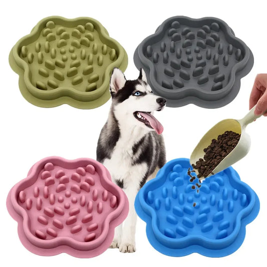 Pet feeding bowl. Slow food silicone bowls for your furry friends.
