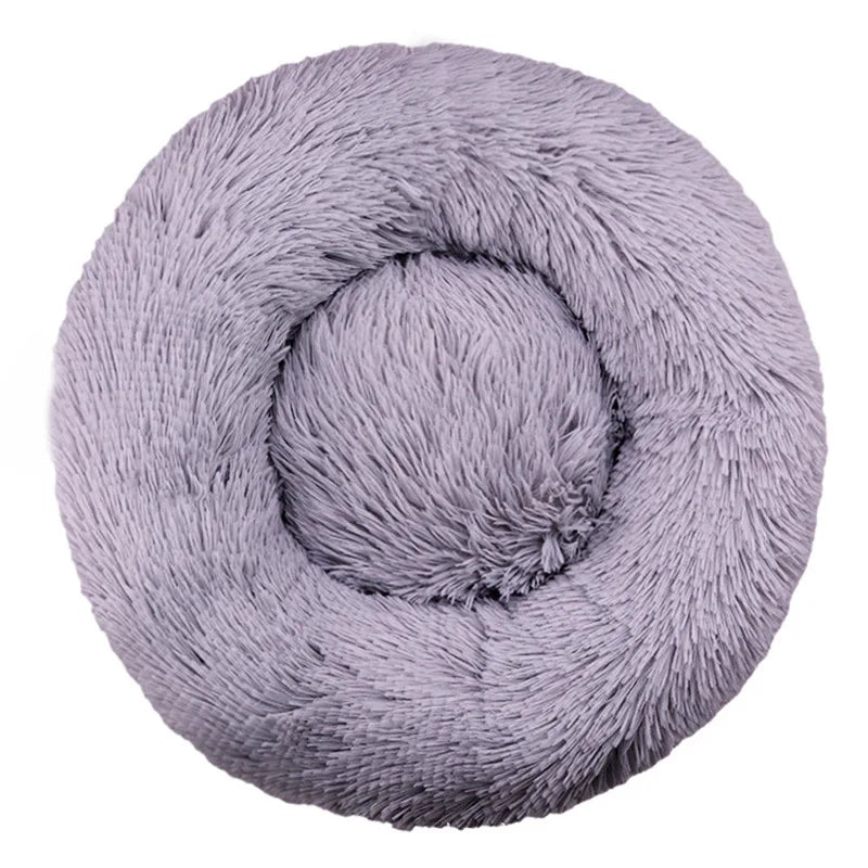 Round Pet Bed for Large,Medium and Small Dogs House Bed Soft Cats Bed Long Plush Dog House for Dogs House Winter Warm Sleeping