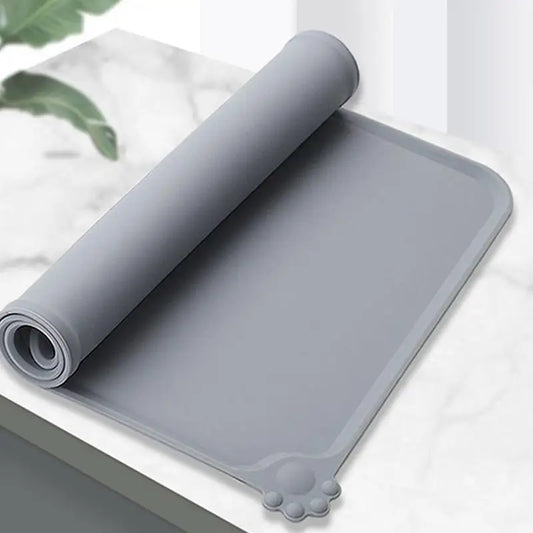 Pet Supplies Silicone Dog or Cat Bowl Mat with High Lips Non-Stick Waterproof Food Feeding Pad
