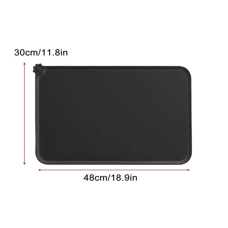 Pet Supplies Silicone Dog or Cat Bowl Mat with High Lips Non-Stick Waterproof Food Feeding Pad