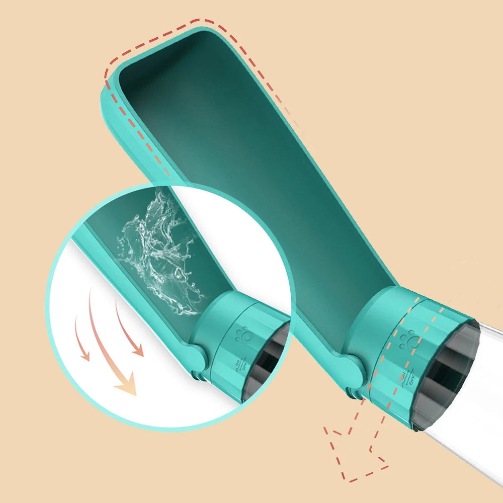 Outdoor Portable Dog and Cat Water Bottle. Leak Proof High Capacity Pet Drinking Bowl
