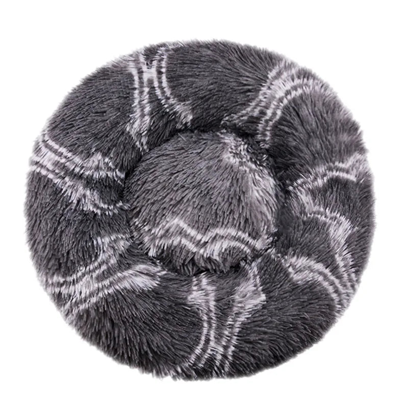 Round Pet Bed for Large,Medium and Small Dogs House Bed Soft Cats Bed Long Plush Dog House for Dogs House Winter Warm Sleeping