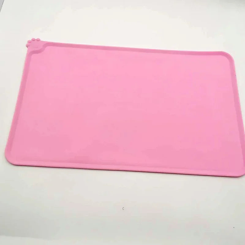 Pet Supplies Silicone Dog or Cat Bowl Mat with High Lips. Non-Stick Waterproof Food and Water Feeding